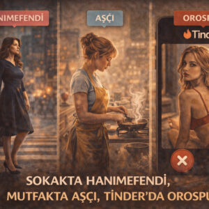 Sokakta hanımefendi, mutfakta aşçı, Tinder'da orospu