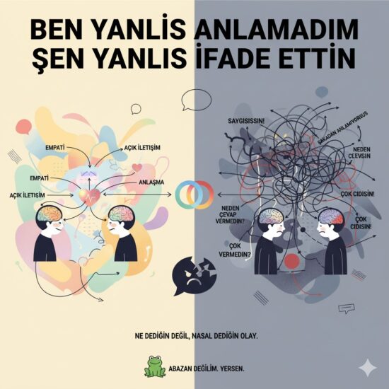 Ben yanlış anlamadım sen yanlış ifade ettin